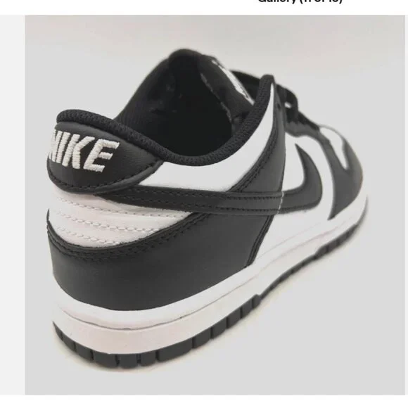 Nike Dunk Low Retro White Black Panda CW1590-100 Kids Sneakers Shoes - Picture 11 of 14